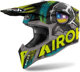 AIROH Motocross Helmet Wraap Alien, Yellow Matt | WRA31