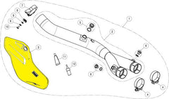 Akrapovic Carbon Fiber HEAT SHIELD CA | P-HSY10L3