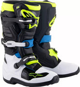 Alpinestars Youth Tech 7S Boots, Black, Blue, White, Yellow | 2015017-1795