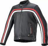 Alpinestars Dyno Leather Jacket, Black, Off-White, Red | 3103924-1316