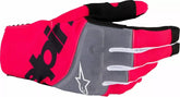 Alpinestars Techstar MX Gloves, Gray, Fluorescent Pink, Black | 3560125-1390