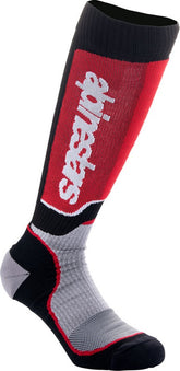 Alpinestars Black/Red/Gray Youth MX Plus Socks | 4742324-1215
