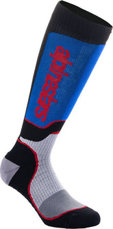Alpinestars Black/White/Blue Youth MX Plus Socks | 4742324-1226