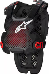 Alpinestars A-1 Pro Chest Guard, Black, Gray, Red, Size XL/2XL | 67001231431XL2X