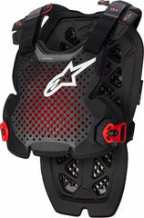 Alpinestars A-1 Pro Chest Guard, Black, Gray, Red, Size XL/2XL | 67001231431XL2X