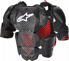 Alpinestars A-10 v2 Full Chest Guard, Black, Red, Size XL/2XL | 6700523-1431XL2