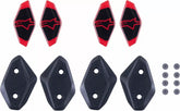 Alpinestars RK-10 Hinge Cover & Sticker Replacement Set, Black, Red | 6950925-13