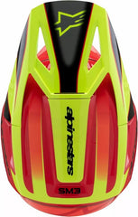 Alpinestars Youth S-M3 Fray Helmet, Red, Yellow, Black | 8301725-3051