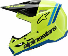 Alpinestars Youth S-M3 Radium Helmet, Yellow, Black, Blue | 8301925-5017