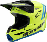 Alpinestars Youth S-M3 Radium Helmet, Yellow, Black, Blue | 8301925-5017