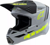 Alpinestars Youth S-M3 Radium Helmet, Gray, Black, Yellow | 8301925-9510