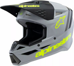 Alpinestars Youth S-M3 Radium Helmet, Gray, Black, Yellow | 8301925-9510