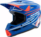 Alpinestars Youth S-M3 Wurx Helmet, Blue, Red, White, Black | 8302125-7312
