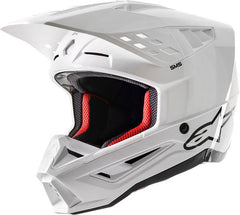 Alpinestars Off Road White Supertech M5 Solid MX Helmet, Size M | 8303023-2180-M