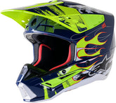 Alpinestars Off Road Navy/Yellow Supertech M5 Helmet | 8307023-7455