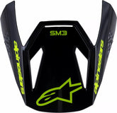 Alpinestars Youth SM3 Radium Visor, Black, Yellow | 8980625-1559