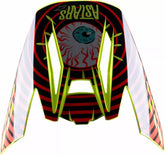 Alpinestars SM5 Helmet Visor, Black, Gloss, Red, Fluorescent Yellow, One Size | 8985722-1355