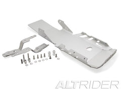 AltRider Skid Plate for the BMW R 1200 GS Water Cooled - Silver - With BMW Crash Bars Installed