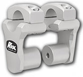 ROX 2" Pivoting Bar Risers for 1-1/8" Handlebar - Silver | RO02-1-2003