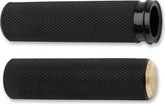 ARLEN NESS GRIPS KNURLED FUSION THROTTLE BY CABLE BLACK BRASS ENDCAP | 07-332