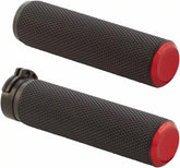 Arlen Ness Knurled Grips Red | 07-336