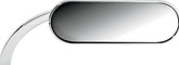 ARLEN NESS MIRROR MINI-OVAL MICRO CHROME RIGHT | 13-407