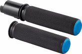 Arlen Ness Knurled Grips Blue | 500-053