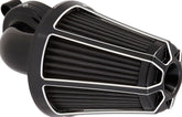 ARLEN NESS AIR CLEANER KIT MONSTER SUCKER WITH COVER BEVELED BLACK | 81-003