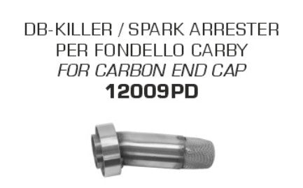 Street DB-Killler / Spark arrester for silencers with carbon end cap