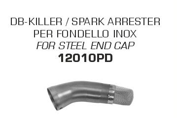 Street DB-Killler / Spark arrester for silencers with steel end cap