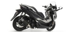 Scooter Urban aluminium Dark silencer with Dark end cap, Endcap Black Steel, ECE Homologated, Included DB-Killer