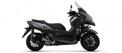 Scooter Urban aluminium Dark silencer with Dark end cap, Endcap Black Steel, ECE Homologated, Included DB-Killer