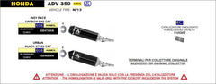HOMOLOGATED COMPLETE SYSTEM WITH ST.STEEL LINK PIPE AND DARK ALUMINUM URBAN SILENCER