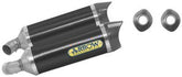 ARROW DUCATI MONSTER 696 '08-10/1100 '09-10 CARBON RH & LH THUNDER RACING SILENCERS FOR STOCK COLLECTORS WITH CARBY END-CAP | 71131MK