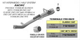 Street Half system racing - Pro-Race titanium silencer + titanium link pipe, Endcap Titanium, Included DB-Killer