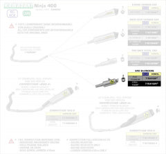 HOMOLOGATED NICHROM DARK GP2 SILENCER WITH WELDED LINK PIPE FOR ORIGINAL AND ARROW COLLEC.