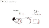 HOMOLOGATED CATALYZED STANLESS STEEL LINK PIPE FOR ORIGINAL COLLECTORS AND SILENCERS