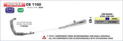 HOMOLOGATED NICHROM STEEL SILENCER FOR ORIGINAL AND ARROW COLLECTORS