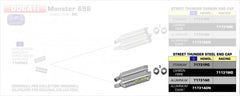 ALUMINIUM HOMOLOGATED RIGHT & LEFT THUNDER DARK LINE SILENCERS