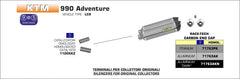 HOMOLOGATED LH+RH RACE-TECH ALUMINIUM DARK SILENCER WITH CARBON END CAP