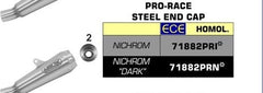 HOMOLOGATED NICHROM PRO RACE SILENCER WITH WELDED LINK PIPE LOW VERSION FOR ORIGINAL AND ARROW COLLECTOR