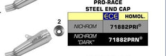 HOMOLOGATED NICHROM DARK PRO-RACE SILENCER WITH WELDED LINK PIPE LOW VERSION FOR ORIGINAL AND ARROW COLL.