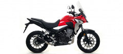 HOMOLOGATED PRO-RACE NICHROM DARK SILENCER WITH WELDED LINK PIPE FOR ORIGINAL AND ARROW COLLECTORS