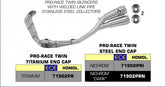 Full Sys Tem With Stainless S. Collectors And Hom Ol. Titan. Pro-Race (Upp.+Low.)Silencers