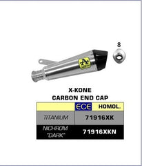 Street X-Kone Dark silencer, ECE Homologated