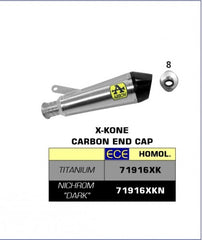 Street X-Kone titanium silencer, ECE Homologated