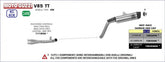 Street Indy Race aluminium Dark silencer with carby end cap, Endcap Carbon, ECE Homologated, Included DB-Killer