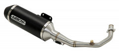 Homologated Urban Dark Aluminium Exhaust With Dark Inox Endcap For Arrow Collector