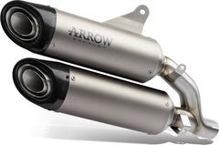 Round-Sil titanium road approved silencers (right & left) with carby end cap