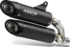 Round-Sil titanium "Dark" road approved silencers (right & left) with carby end cap